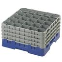 Cambro Camrack Polypropylene Navy Blue Full Size 25 Compartment Glass Rack, 9 3/8 inch -- 2 per case.