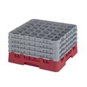 Cambro Camrack Polypropylene Cranberry Full Size 36 Compartment Glass Rack, 9 3/8 inch -- 2 per case.
