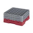 Cambro Camrack Polypropylene Cranberry Full Size 36 Compartment Glass Rack, 7 3/4 inch -- 3 per case.