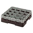 Cambro Camrack Polypropylene Brown Full Size 16 Compartment Glass Rack, 4 1/2 inch -- 5 per case.