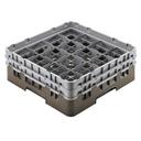 Cambro Camrack Polypropylene Brown Full Size 16 Compartment Glass Rack, 6 1/8 inch -- 4 per case.