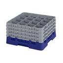 Cambro Camrack Polypropylene Navy Blue Full Size 16 Compartment Glass Rack, 9 3/8 inch -- 2 per case.