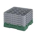 Cambro Camrack Polypropylene Sherwood Green Full Size 16 Compartment Glass Rack, 11 inch -- 2 per case.