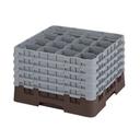 Cambro Camrack Polypropylene Brown Full Size 16 Compartment Glass Rack, 11 inch -- 2 per case.