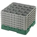 Cambro Camrack Polypropylene Sherwood Green Full Size 16 Compartment Glass Rack, 12 5/8 inch -- 2 per case.
