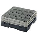 Cambro Camrack Polypropylene Black Full Size 16 Compartment Glass Rack, 6 1/8 inch -- 4 per case.