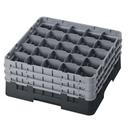 Cambro Camrack Polypropylene Black Full Size 25 Compartment Glass Rack, 7 3/4 inch -- 3 per case.
