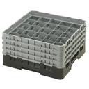 Cambro Camrack Polypropylene Black Full Size 25 Compartment Glass Rack, 8 1/2 inch -- 2 per case.