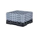 Cambro Camrack Polypropylene Black Full Size 25 Compartment Glass Rack, 9 3/8 inch -- 2 per case.
