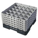 Cambro Camrack Polypropylene Black Full Size 25 Compartment Glass Rack, 10 1/8 inch -- 2 per case.