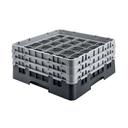 Cambro Camrack Polypropylene Black Full Size 36 Compartment Glass Rack, 6 1/8 inch -- 4 per case.