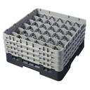 Cambro Camrack Polypropylene Black Full Size 36 Compartment Glass Rack, 8 1/2 inch -- 2 per case.
