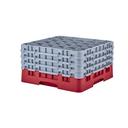 Cambro Camrack Polypropylene Rose Red Full Size 25 Compartment Glass Rack, 9 3/8 inch -- 2 per case.
