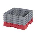 Cambro Camrack Polypropylene Rose Red Full Size 49 Compartment Glass Rack, 8 1/2 inch -- 2 per case.