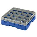 Cambro Camrack Polypropylene Blue Full Size 16 Compartment Glass Rack, 4 1/2 inch -- 5 per case.