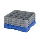 Cambro Camrack Polypropylene Blue Full Size 16 Compartment Glass Rack, 7 3/4 inch -- 3 per case.