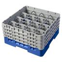 Cambro Camrack Polypropylene Blue Full Size 16 Compartment Glass Rack, 8 1/2 inch -- 2 per case.