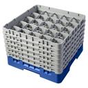 Cambro Camrack Polypropylene Blue Full Size 25 Compartment Glass Rack, 11 3/4 inch -- 2 per case.