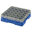 Cambro Camrack Polypropylene Blue Full Size 25 Compartment Glass Rack, 4 1/2 inch -- 5 per case.