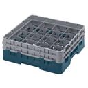Cambro Camrack Polypropylene Teal Full Size 16 Compartment Glass Rack, 5 1/4 inch -- 4 per case.