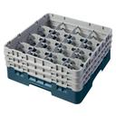Cambro Camrack Polypropylene Teal Full Size 16 Compartment Glass Rack, 6 7/8 inch -- 3 per case.