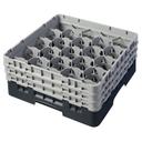 Cambro Camrack Polypropylene Black Full Size 20 Compartment Glass Rack, 6 7/8 inch -- 3 per case.
