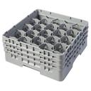 Cambro Camrack Polypropylene Soft Gray Full Size 20 Compartment Glass Rack, 6 7/8 inch -- 3 per case.