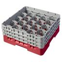 Cambro Camrack Polypropylene Rose Red Full Size 20 Compartment Glass Rack, 6 7/8 inch -- 3 per case.