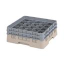 Cambro Camrack Polypropylene Beige Full Size 20 Compartment Glass Rack, 5 1/4 inch -- 4 per case.