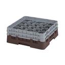 Cambro Camrack Polypropylene Brown Full Size 20 Compartment Glass Rack, 5 1/4 inch -- 4 per case.
