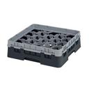 Cambro Camrack Polypropylene Black Full Size 20 Compartment Glass Rack, 3 5/8 inch -- 5 per case.