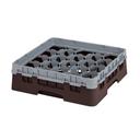 Cambro Camrack Polypropylene Brown Full Size 20 Compartment Glass Rack, 3 5/8 inch -- 5 per case.