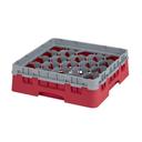Cambro Camrack Polypropylene Cranberry Full Size 20 Compartment Glass Rack, 3 5/8 inch -- 5 per case.