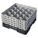 Cambro Camrack Polypropylene Black Full Size 20 Compartment Glass Rack, 8 1/2 inch -- 2 per case.