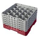 Cambro Camrack Polypropylene Cranberry Full Size 20 Compartment Glass Rack, 10 1/8 inch -- 2 per case.