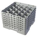 Cambro Camrack Polypropylene Soft Gray Full Size 20 Compartment Glass Rack, 11 3/4 inch -- 2 per case.