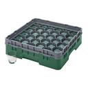 Cambro Camrack Polypropylene Sherwood Green Full Size 30 Compartment Glass Rack, 3 5/8 inch -- 5 per case.