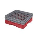 Cambro Camrack Polypropylene Rose Red Full Size 30 Compartment Glass Rack, 3 5/8 inch -- 5 per case.