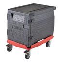 Cambro Cam GoBox Black Insulated Front Loading Food Pan Carrier, 25.2 x 17.3 x 18.7 inch