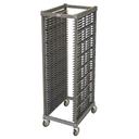 Cambro Camshelving Full Size Brushed Graphite Ultimate Sheet Pan Rack with 1.5 inch Rail Spacing and Metal Caster, 32.06 x 25.5 x 71.88 inch