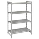 Cambro Camshelving Premium Speckled Gray 4 Vented Shelf Stationary Starter Unit, 24 x 48 x 72 inch