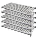 Cambro Camshelving Basics Plus Brushed Graphite 5 Vented Shelves Kit, 24 x 36 inch