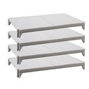 Cambro Camshelving Premium Speckled Gray 4 Solid Shelves Kit for Mobile or Stationary Unit, 18 x 72 inch