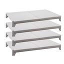 Cambro Camshelving Premium Speckled Gray 4 Solid Shelves Kit for Mobile or Stationary Unit, 21 x 30 inch