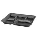 Black 5 Compartment Foam Tray