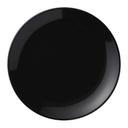 Black Porcelana Round Coupe Plate