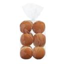 Wholesome Harvest 4 inch White Sliced Hamburger Bun, 12 count per pack -- 8 per case.