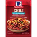 Mccormick Less Sodium Chili Seasoning Mix, 1.25 Ounce -- 12 per case.