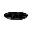 Platter Pleasers 16 inch Polystyrene 7 Deep Compartment Black Tray