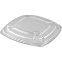 Forum Pro 7 inch Square Polypropylene Low Dome Anti-Fog Lid with Four Vents